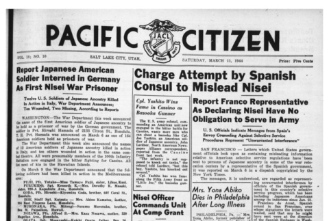 The Pacific Citizen, Vol. 18 No. 10 (March 11, 1944) (ddr-pc-16-11)
