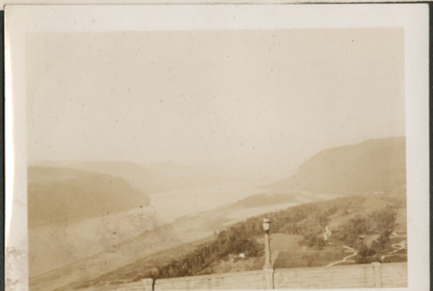 View of river with lamppost (ddr-densho-316-268)