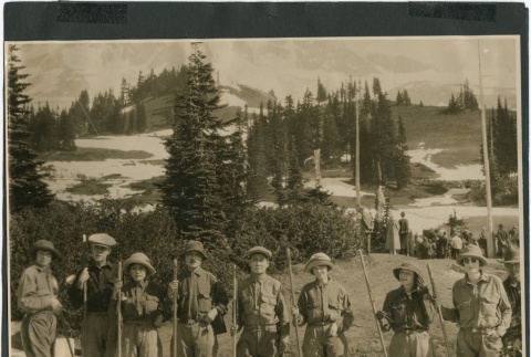 Hikers on Mt. Rainier (ddr-densho-296-91)
