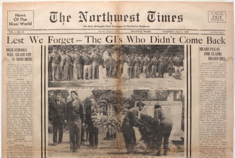 The Northwest Times Vol. 1 No. 38 (June 3, 1947) (ddr-densho-229-26)