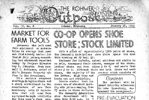 Rohwer Outpost Vol. II No. 8 (January 27, 1943) (ddr-densho-143-27)