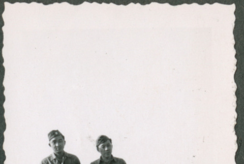 Two Soldiers Standing in Field (ddr-densho-368-579)