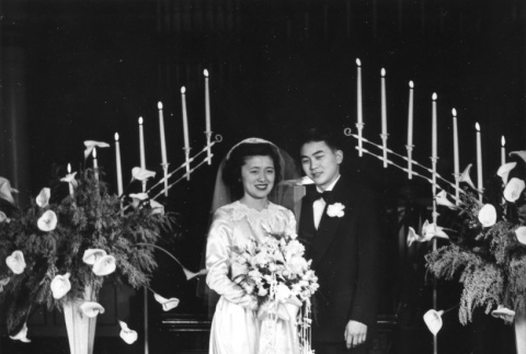 Wedding of Sam Sakamoto and Hanaye (Fujiwara) Sakamoto (ddr-one-1-33)