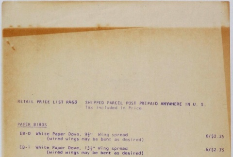 Retail Price List (ddr-densho-424-393)