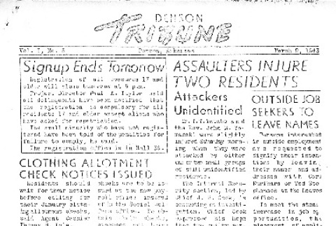 Denson Tribune Vol. I No. 3 (March 9, 1943) (ddr-densho-144-44)