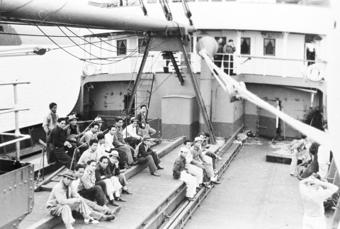 Cannery workers en route to Alaska (ddr-densho-15-40)
