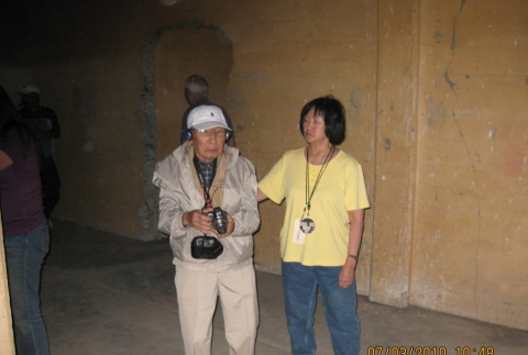 Warren Suzuki visiting Tule Lake concentration camp, California during a pilgrimage (ddr-densho-243-8)