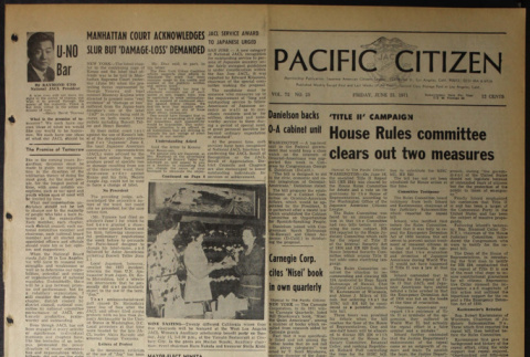 Pacific Citizen, Vol. 72, No. 25 (June 25, 1971) (ddr-pc-43-25)