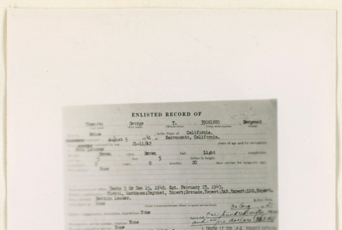 George T. Umamoto enlisted record (ddr-densho-37-1011)