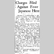 Charges Filed Against Four Japanese Here (December 22, 1941) (ddr-densho-56-559)