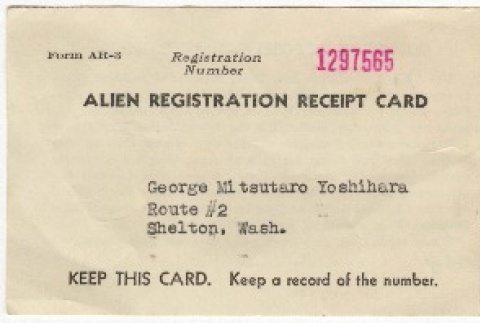 (Document) - Alien Registration Reciept Card for George M. Yoshihara (PDF) (ddr-densho-332-16-mezzanine-c4d076c512)