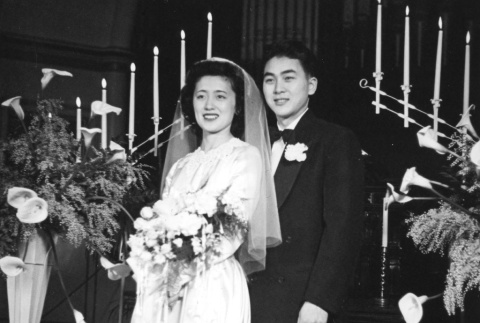 Wedding of Sam Sakamoto and Hanaye (Fujiwara) Sakamoto (ddr-one-1-32)