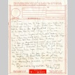 Letter from Shirley Cobb, [volunteer], American Red Cross, to Kune Hisatomi, Pfc., U.S. Army, [October 27, 1945?] (ddr-csujad-1-3)