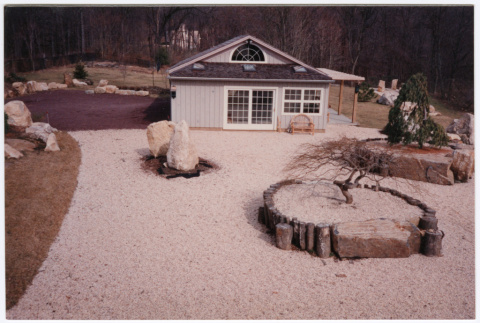 Pool house with landscaping (ddr-densho-377-2636)