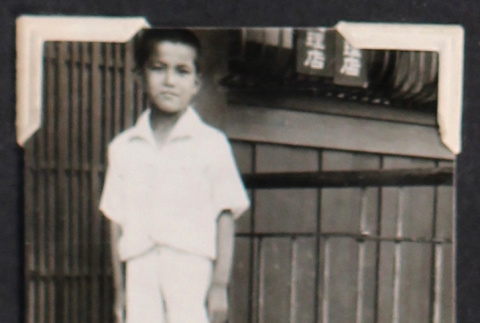 Boy in short shirt and short pants (ddr-densho-468-476)