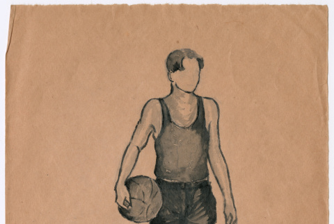 Fashion sketch of basketball uniform (ddr-densho-483-121)