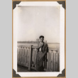 Gary Kikawa on a bridge (ddr-densho-542-83)