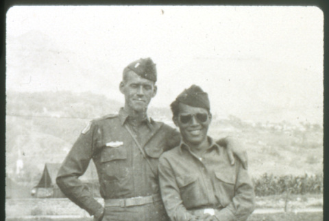 Lieutenants Tatsuma Yoshida and Horace Smith of Company K, 442nd Regimental Combat Team (ddr-densho-1007-585)