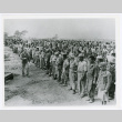 Prisoners lined up for roll call at Kadena POW camp (ddr-densho-1007-261)