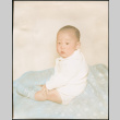 Portrait of a baby looking over their shoulder (ddr-densho-395-78)