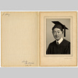 Portrait of man in graduation robe (ddr-densho-587-109)