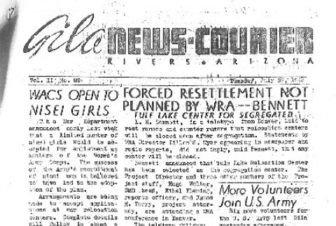 Gila News-Courier Vol. II No. 89 (July 27, 1943) (ddr-densho-141-130)
