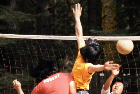 Campers playing volleyball (ddr-densho-336-321)