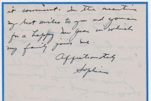 Letter from Sophie to Agnes Rockrise (ddr-densho-335-361)
