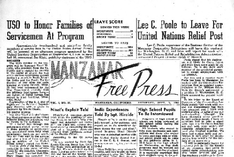 Manzanar Free Press Vol. 6 No. 20 (September 2, 1944) (ddr-densho-125-268)