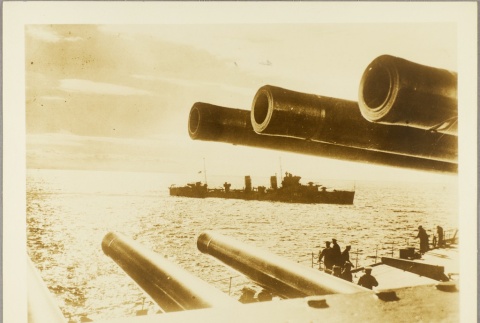 Photograph of cannons on a ship's deck (ddr-njpa-13-499)