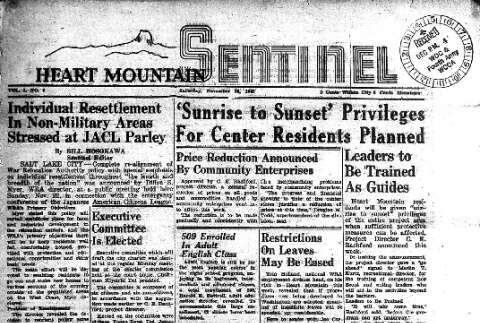 Heart Mountain Sentinel Vol. I No. 6 (November 28, 1942) (ddr-densho-97-104)