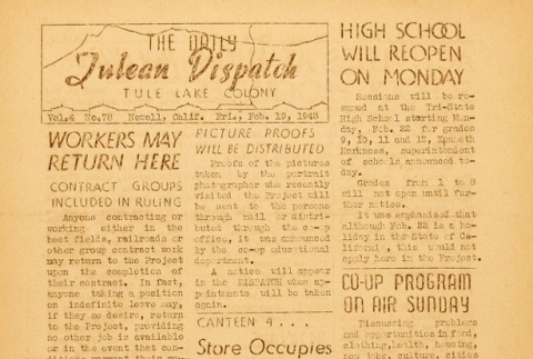 Tulean Dispatch Vol. 4 No. 78 (February 19, 1943) (ddr-densho-65-163)