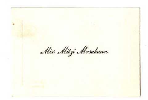Name plate for Miss Mitzi Masukawa (ddr-csujad-38-345)