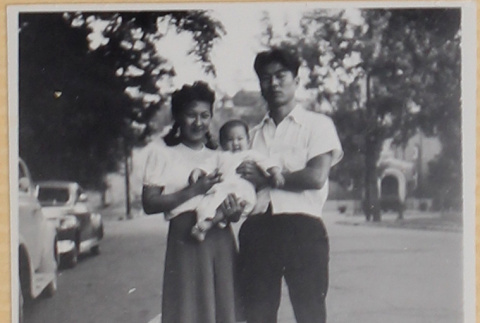 Couple with baby (ddr-densho-522-42)