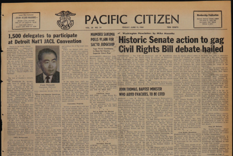Pacific Citizen, Vol. 58, Vol. 24 (June 12, 1964) (ddr-pc-36-24)