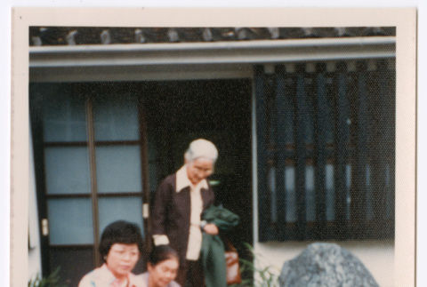 Mitsuye Yabe and Friends Looking at Flowers (ddr-ohs-1-213)