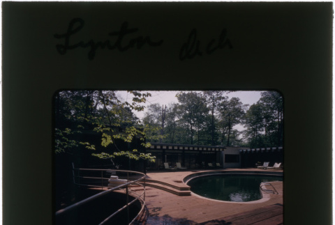 Deck and pool at the Lynton project (ddr-densho-377-1181)