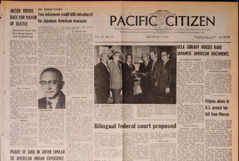 Pacific Citizen, Vol. 76, No. 17, (May 4, 1973) (ddr-pc-45-17)