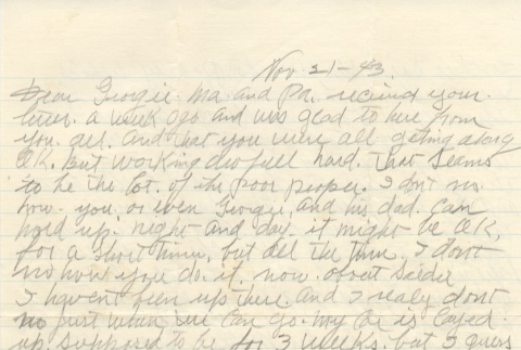 Letter from Geo Clark to Kida family (ddr-one-3-54)