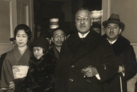 Masahiro Ota and his daughter with others (ddr-njpa-4-1494)