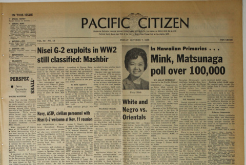 Pacific Citizen, Vol. 63, No. 15 (October 7, 1966) (ddr-pc-38-40)
