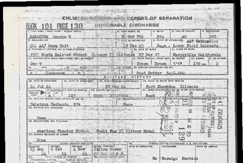 Enlisted record and report of separation, honorable discharge (ddr-csujad-55-2179)