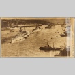 Clipping photograph of British navy ships entering a harbor (ddr-njpa-13-612)