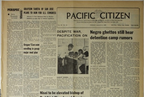 Pacific Citizen, Vol. 66, No. 10 (March 8, 1968) (ddr-pc-40-10)