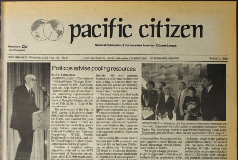 Pacific Citizen, Vol. 100 No. 8 (March 1, 1985) (ddr-pc-57-8)