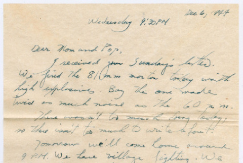 Letter from Tadashi Ishida to Mr. & Mrs. Y Ishida (ddr-densho-535-89)