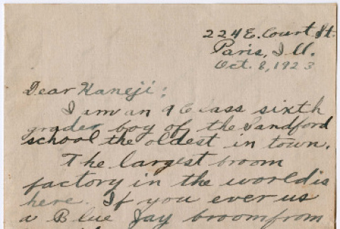 Letter from Henry Tanner to Kaneji Domoto (ddr-densho-329-901)