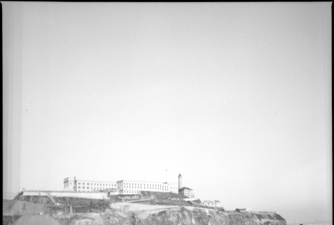 View of Alcatraz Prison from boat (ddr-densho-426-1651)