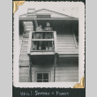 Two men on fire escape (ddr-densho-434-41)