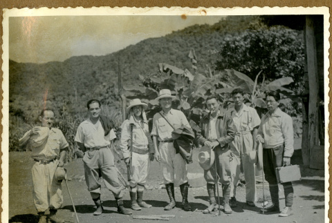 Japanese Peruvian men, hunting (ddr-csujad-33-54)